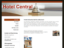 Tablet Screenshot of hotel-central-wesseling.com